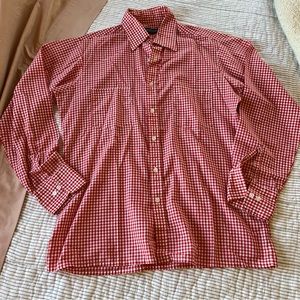 Women’s Red Gingham Button-Down Shirt